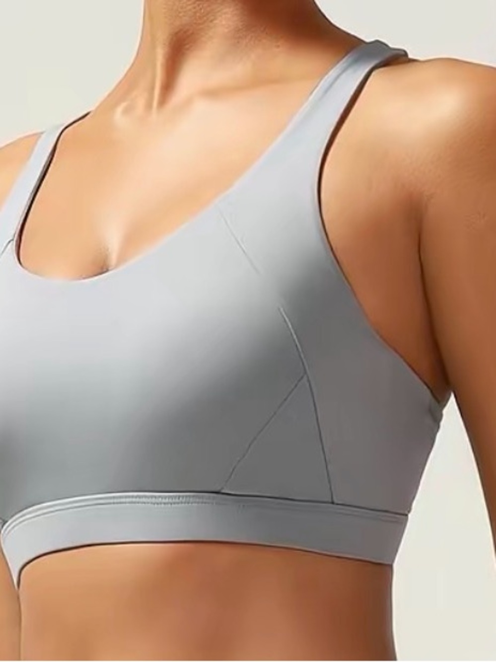 Running Girl Sports Bra - Light Gray